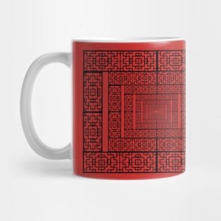 Chinese Window Pattern Boxes Design Mug